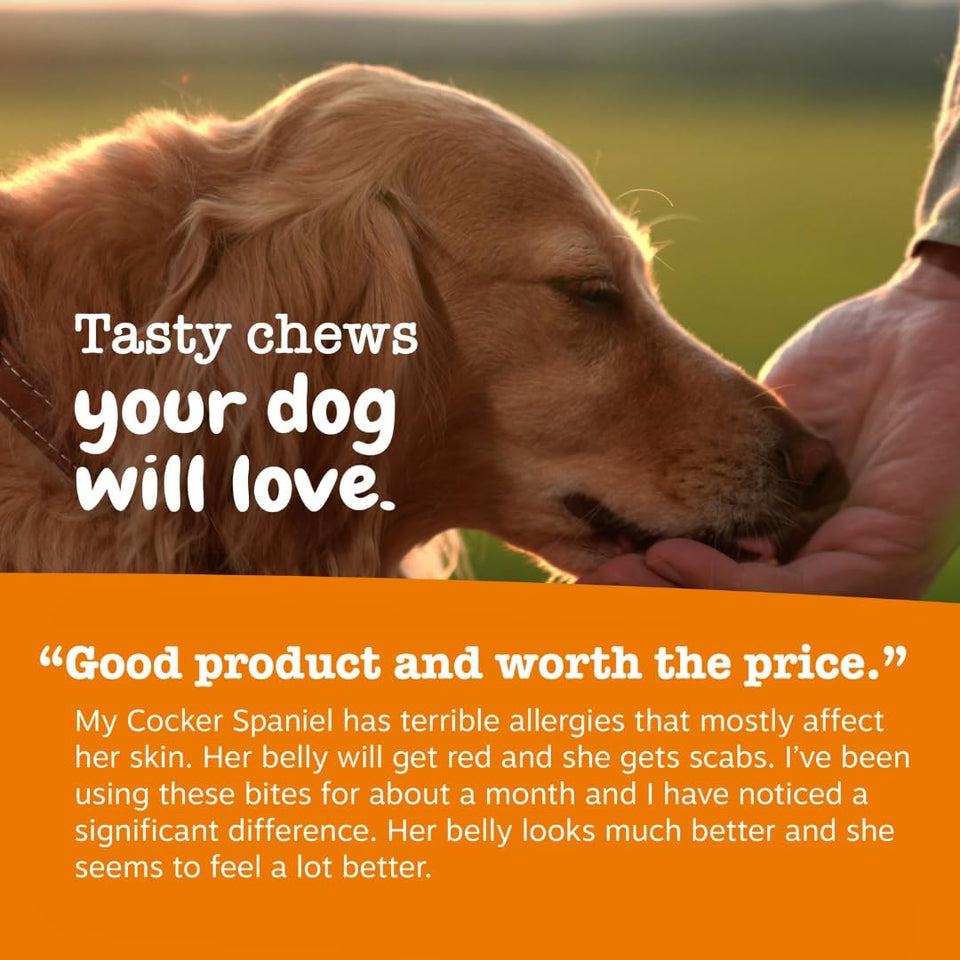 Zesty Paws Dog Allergy Relief Chews, Dog Probiotics for Itchy Skin and Ears, Lamb, 90ct