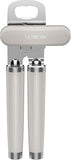 Ultrean Manual Can Opener Bottle Opener, Heavy Duty Stainless Steel Smooth Edge Manual Hand Held Can Opener With Soft Touch Handle, Rust Proof Oversized Handheld Easy Turn Knob (Black)