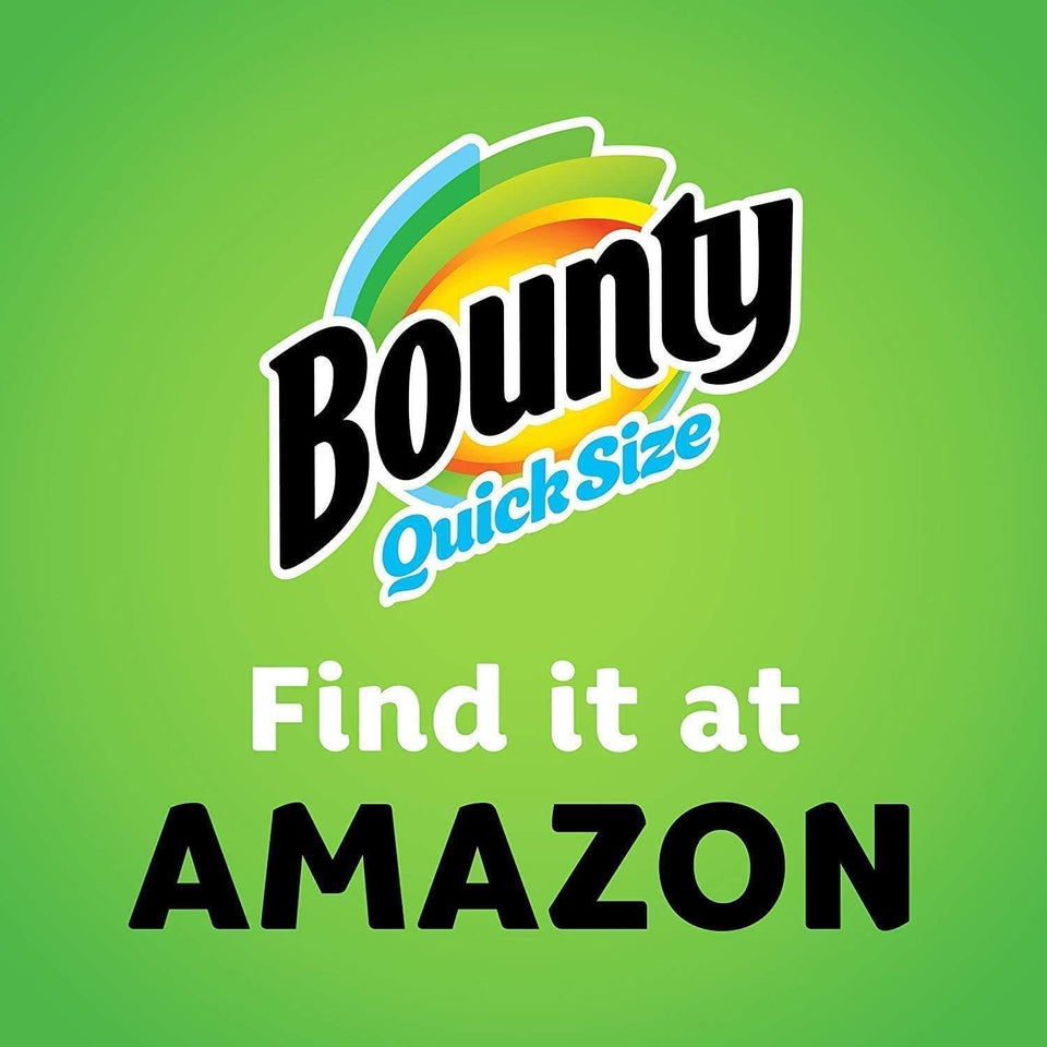 Bounty Quick Size Paper Towels, White, 8 Family Rolls = 20 Regular Rolls (Packaging May Vary)
