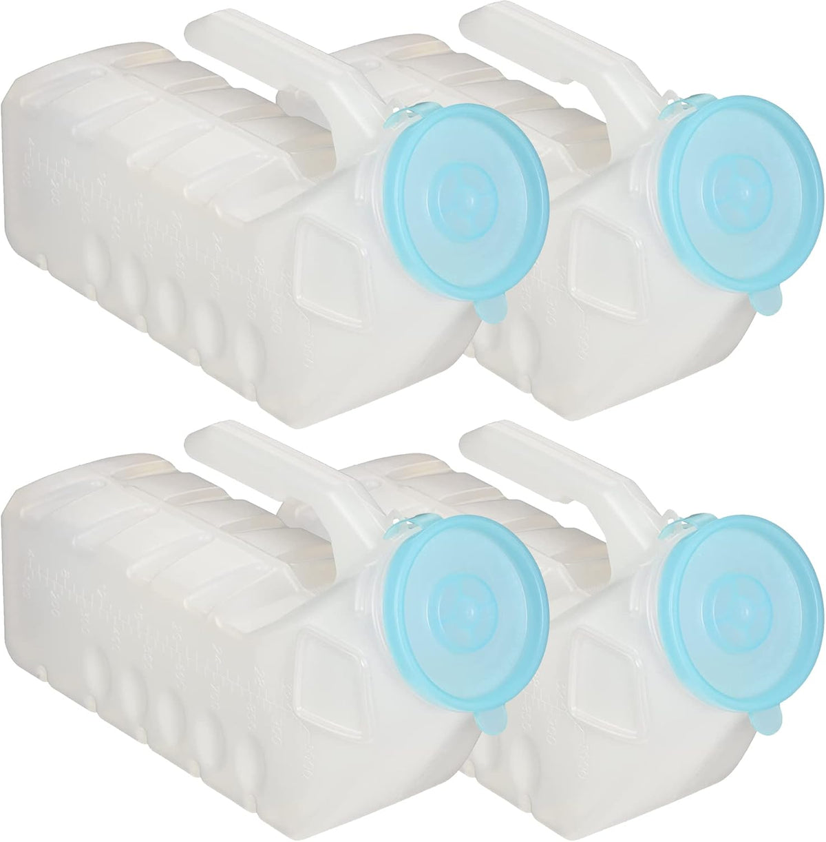 MedVance 1000ml spill-proof portable urinals for men, 2 pack with glow in dark and leak-proof lid