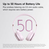 Beats Solo 4 - Wireless On-Ear Bluetooth Headphones, Up to 50-Hour Battery Life, Ultra-Lightweight Comfort, Powerful and Balanced Sound, Apple & Android Compatible - Cloud Pink