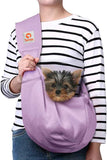 Tomkas Small Dog Sling Carrier - Classic Pocket & Classic Strap - for 3-10 lbs Pets(Black)