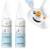 Pet Steam Brush for Dog & Cat - 3-in-1 Steam Grooming Brush for Shedding & Hair Removal - Self Cleaning Spray Comb with Mist for Long Haired Pets - Includes 1*Waterless Shampoo, Blue.