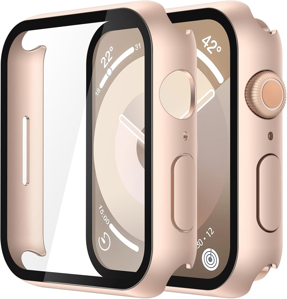 Misxi tempered glass case for Apple Watch Series 7 (2021) 46mm and Series 6 watch