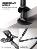 Lamicall Gooseneck Phone Holder for Bed - Cell Phone Mount Clamp Clip, Flexible Long Arm, Overhead Mount for Desk Headboard Bedside, for iPhone Air 17 Pro Max, 16 Pro Max, 15, 14 & 4-7" Phone