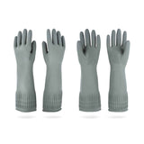 Mamison 2 Pairs Reusable Waterproof Household Dishwashing Cleaning Rubber Gloves, Non-Slip Kitchen Glove (Pink, Medium (Pack of 2))