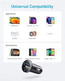 Anker 323 USB C Car Charger Adapter, 52.5W Cigarette Lighter Charger with 30W PowerIQ 3.0 Fast Charging Cable for iPhone 17/17 Pro Max/16/15/14 Series, Galaxy S25/24/23, Pixel, iPad, AirPods and More - Zynora
