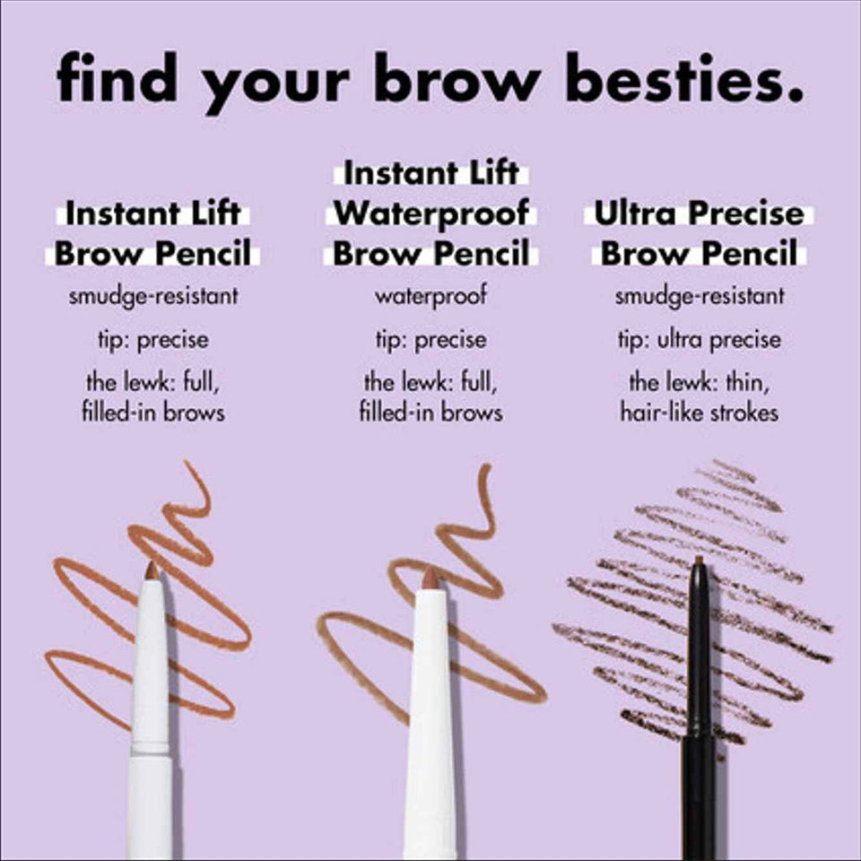e.l.f. Instant Lift Brow Pencil, Dual-Sided, Fine Tip, Shapes Brows, Contours, Tames, Taupe, 0.006 Oz