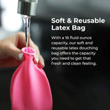 Flents reusable douche kit, compact, portable, feminine hygiene system, 16 fl oz, BPA-free, rubber