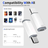 4 Pack Lightning to USB C Adapter for iPhone 15/16/17 Pro/17 Pro Max,for iPhone 17/16 Charger,17/16 Accessories,Fast Charging & Data Transfer,USB C Charger Connector Cable,Not for Audio/OTG