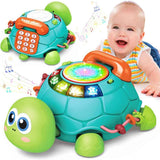 jyusmile baby turtle crawling toy 6-12 months musical light sound