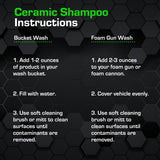 Ceramic Car Shampoo for Slick Car Wash - pH-Balanced Soap with Hydrophobic Protection - Enhances Coatings