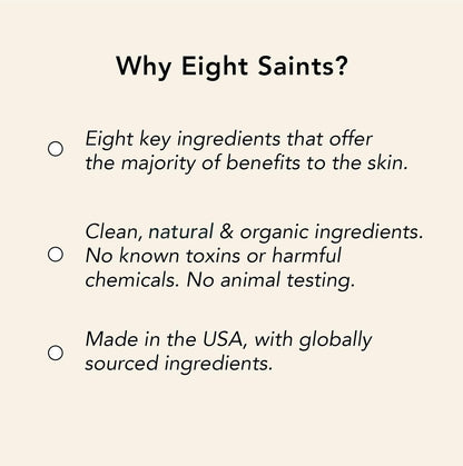 eight saints retinol facial moisturizer cream, firming face neck eye wrinkles lines deep hydrating lotion fragrance-free 2 ounces