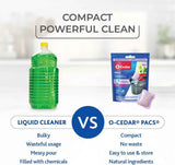O-Cedar PACS Hard Floor Cleaner, 10-count, lavender scent, 97% natural ingredients, safe for all hard floors