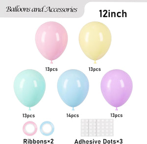 Voircoloria Pastel Balloons, 66pack 12inch Macaron Latex Party Balloons for Graduation, Easter, Wedding, Birthday, Bridal Shower, Rainbow Party, Baby Shower, Anniversary Party Decorations