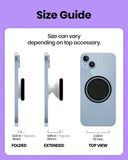 OnTheGrip Compatible with Magsafe Cute Cubic Diamond Heart Shape Design Collapsible Mobile Phone Grip Stand Holder for Smartphone Tablet Cell Phone Accessory (Gold Small)