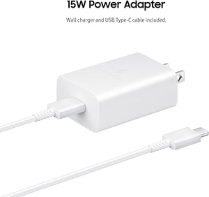 SAMSUNG 15W Wall Charger Type C (USB-C Cable Included), White