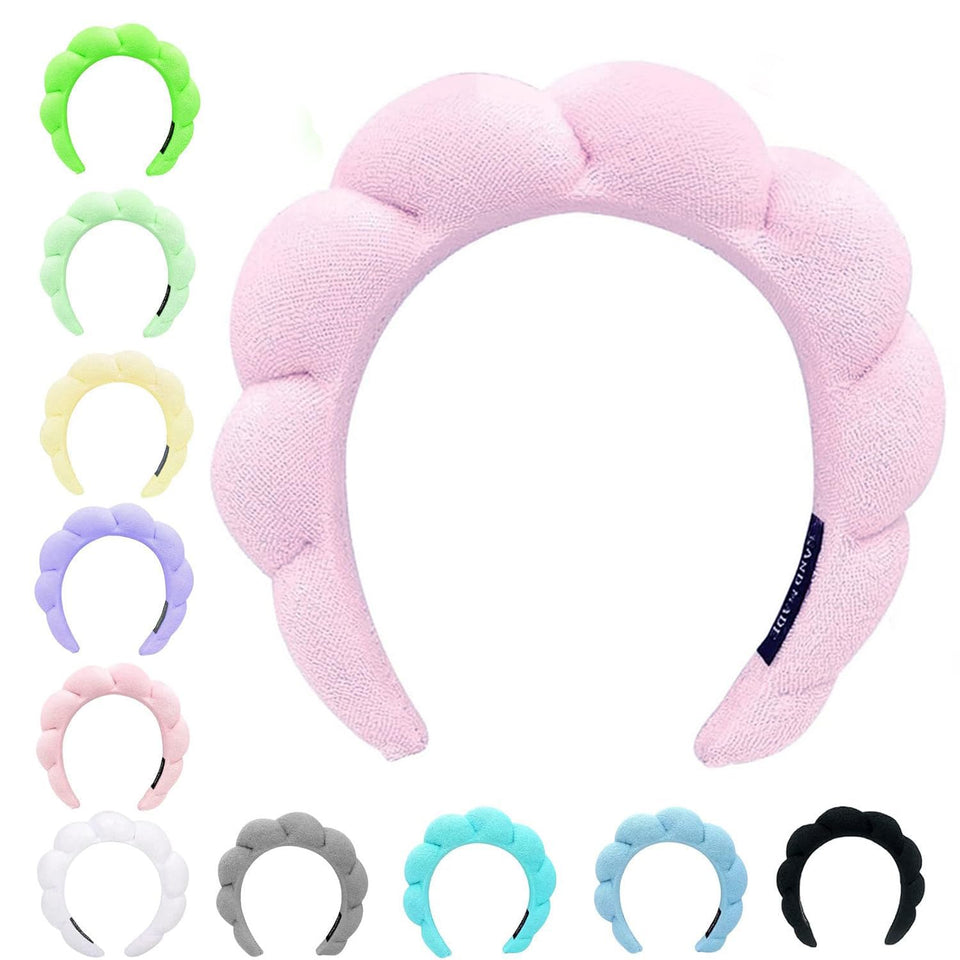 Skincare Headband Spa Headbands for Washing Face, Soft Preppy Makeup Headband for Face Washing, Skin Care Makeup Headbands for Women (Pink)