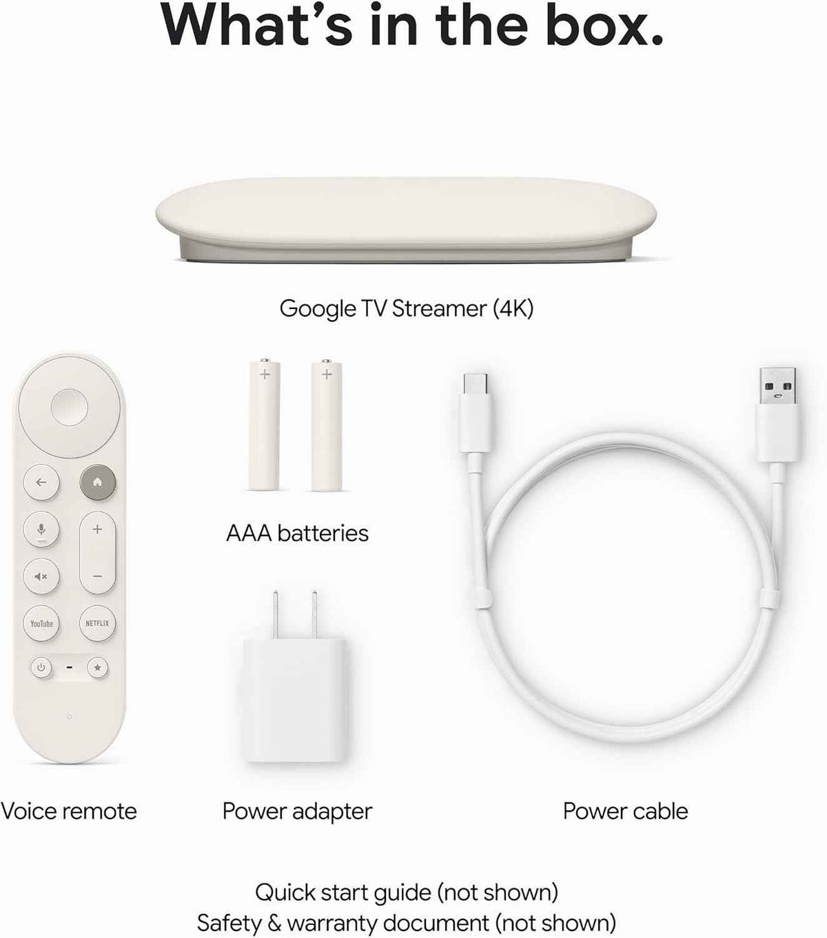 Google TV Streamer 4K - Fast Streaming Entertainment on Your TV with Voice Search Remote - Watch Movies, Shows, Live TV, and Netflix in 4K HDR - Smart Home Control - 32 GB of Storage - Porcelain