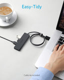 Anker USB Hub 4 Ports, Multiple USB 3.0 Hub, USB Splitter for Laptop, Extender for A Port Laptop, PC, Desktop and More [Charging Not Supported](2ft USB-A)