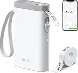 Nelko Label Maker Machine with Tape, P21 Bluetooth Label Printer, Wireless Mini Label Makers with Multiple Templates for Organizing Office Home, White