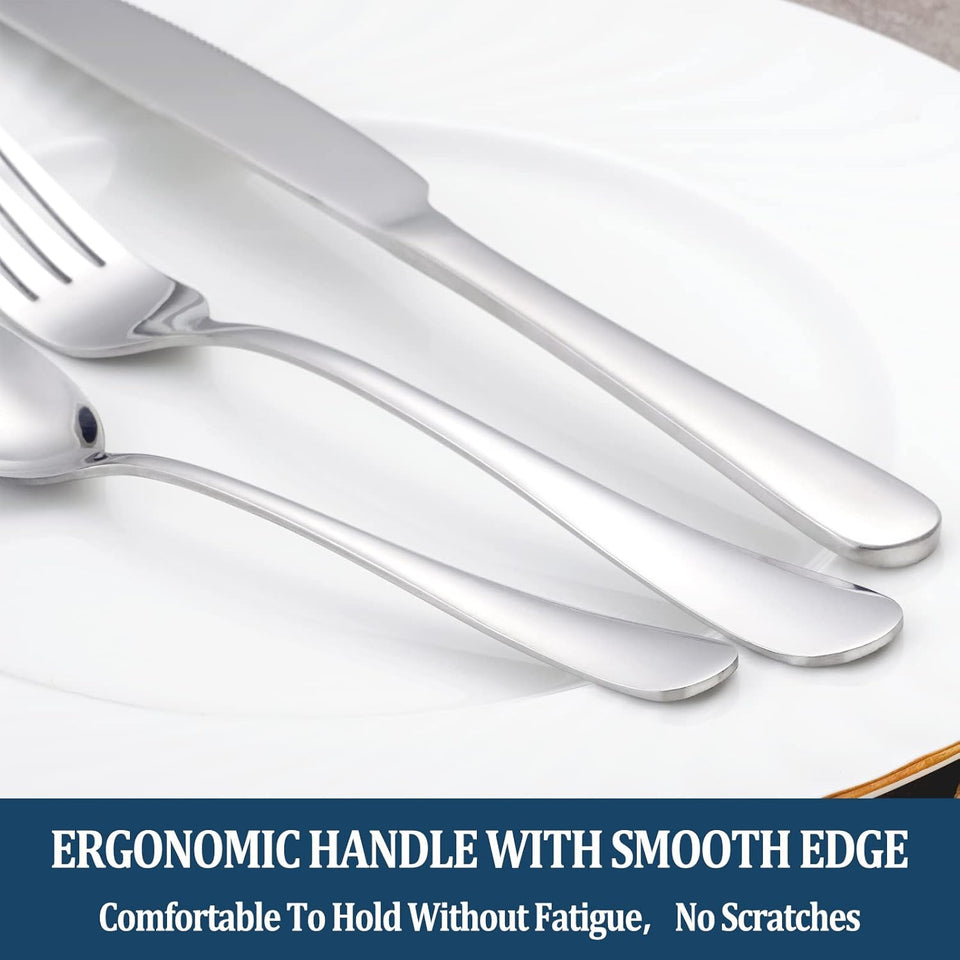 Dinner Forks,Set of 16 Top Food Grade Stainless Steel Silverware Forks,Table Forks,Flatware Forks,8 Inches,Mirror Finish & Dishwasher Safe,Use for Home,Kitchen or Restaurant