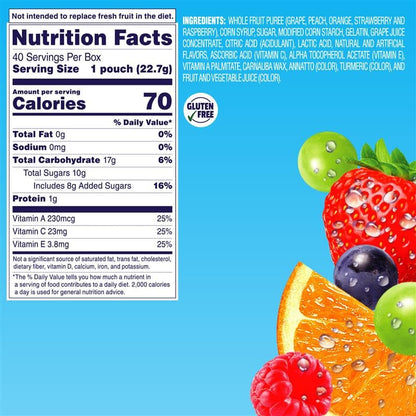 Welch's Fruit Snacks, Mixed Fruit Snack Box, Gluten Free, 0.8oz Snack Packs (Pack of 40)