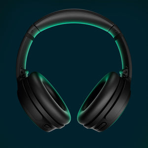 Bose QuietComfort Headphones - Wireless Bluetooth Headphones, Active Over Ear Noise Cancelling and Mic, USB-C Charging, Deep Bass, Up to 24 Hours of Playtime, Black