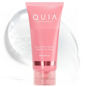 quia overnight collagen wrapping mask for firmer hydrated skin, 75ml, korean skincare for all skin types