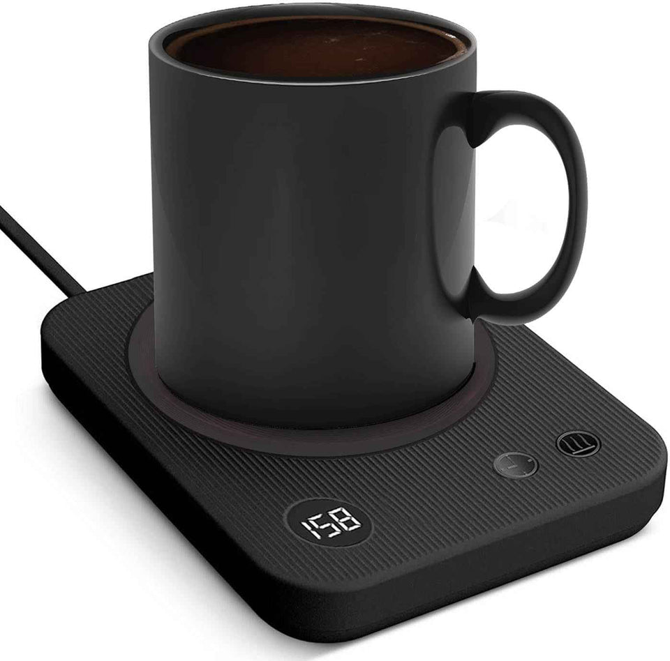 Coffee Mug Warmer, Smart Candle Warmer, Electric Cup Warmer with Aluminum Metal Panel for Office, Desk Accessories, Electric Beverage Warmer for Cocoa, Milk, Coffee Gifts for Dad