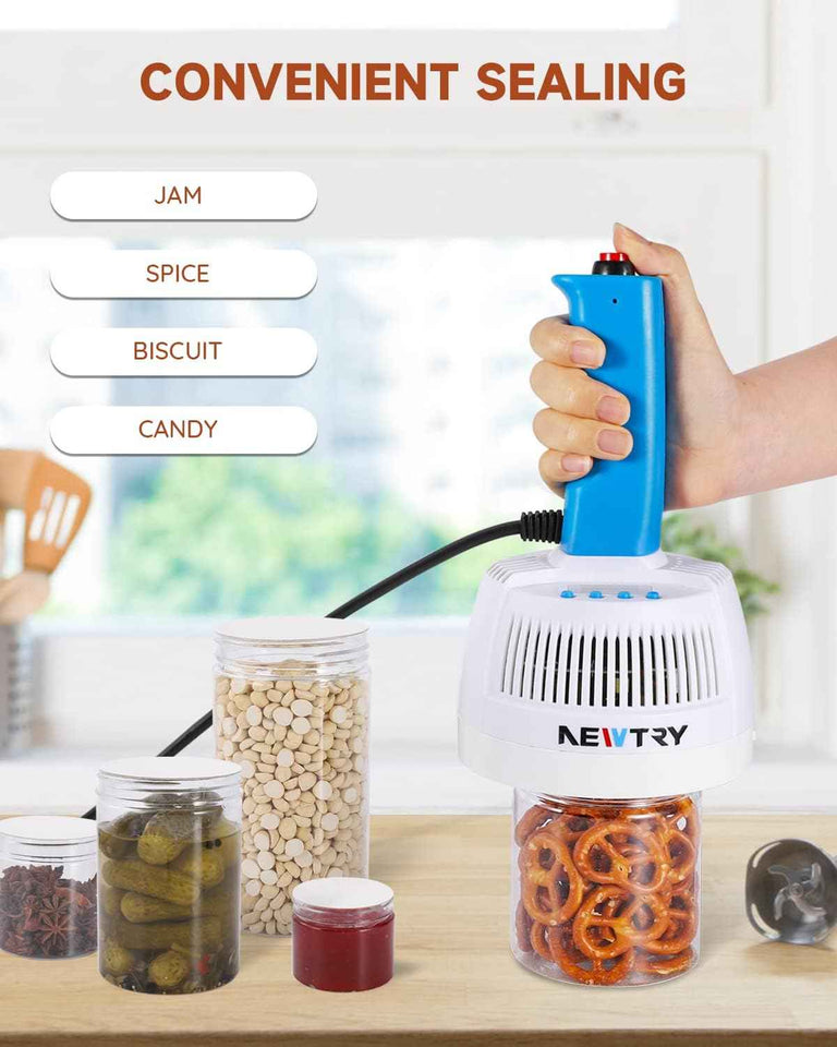 NEWTRY Induction Sealer 20-100mm Heat Handheld Sealing Machine Electromagnetic Bottle Cap Sealer Power & Time Adjustable for Plastic Glass Bottles Caps (110V)