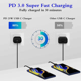 25w type c charger 2-pack fast charging block with 6ft usb c cable compatible with galaxy s25 s24 s23