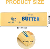 Lyreh 1pcs Squeeze Butter Squishy Toy, PU Material Butter Stick Slow Rising Squeeze Food Fidget Toy for Office School (Light Yellow)