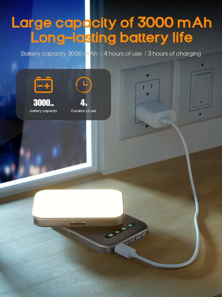 Selfie Light – Rechargeable Phone Light Clip with Digital Display, 3 Light Modes & 10 Brightness Levels for TikTok, Vlog, Makeup, Zoom