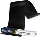 Oven Liners for Bottom of Oven - 2 Pack Large Heavy Duty Mats, 17”x25” Non-Stick Reusable Liner for Electric, Gas, Toaster Ovens, Grills - BPA & PFOA Free Kitchen Accessory to Keep Oven Clean (Black)