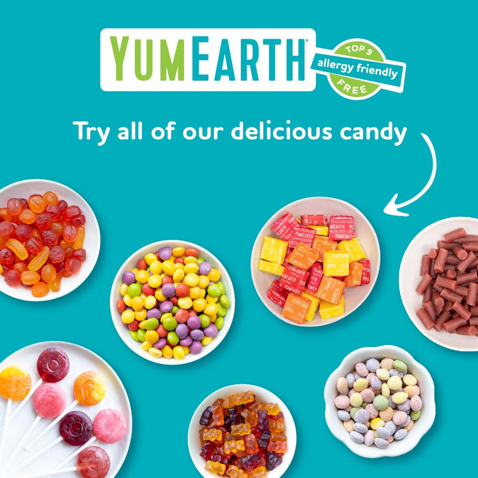 yumearth organic chewy fruit flavored candies assorted 7.5oz allergy friendly gluten free