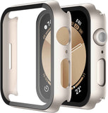 Misxi 2 Pack Tempered Glass Case Compatible for Apple Watch Series 11 (2025) Series 10 46mm, Screen Protector Cover for iWatch, Black
