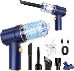 KMM 9000Pa handheld car vacuum cleaner with LED light and multi-nozzles for car home office pet