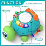 jyusmile baby turtle crawling toy 6-12 months musical light sound