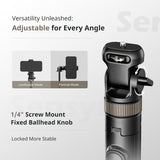 Sensyne 72" Extendable Tripod for iPhone & Selfie Stick with Detachable Phone Holder & Wireless Remote, Compatible with All Cell Phones, Black