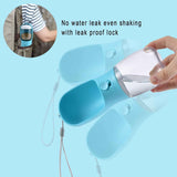 Cibaabo Dog Water Bottle with Food Container, Portable Pet Dispenser for Yorkies and Cats Walking Hiking