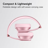Beats Solo 4 - Wireless On-Ear Bluetooth Headphones, Up to 50-Hour Battery Life, Ultra-Lightweight Comfort, Powerful and Balanced Sound, Apple & Android Compatible - Amazon Exclusive Metallic Pink