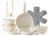 Redchef 16-piece ceramic non-stick cookware set, PFAS PFOA & PTFE free, RV camping, dishwasher oven safe