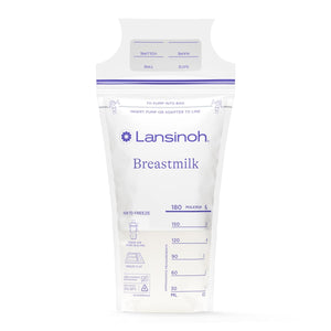 Lansinoh Breastmilk Storage Bags, 200 Count Value Pack, Baby Essentials, Leak-Proof, Fast Freeze & Thaw Breast Milk Bags for Baby Bottle Feeding, Strength & Stretch, 6 Ounce