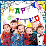Epakh 24 Pcs Spider Party Favors Bags with Handles Spider Birthday Party Decorations Double Sided Goodie Candy Bags (Class Spider)