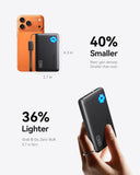INIU Portable Charger, Ultra Slim 45W Fast Charging with Attached USB C Cable, Flight-Safe 10000mAh PD Power Bank Battery Pack, Travel Essential Phone Powerbank for iPhone 17 16 Samsung S25 Google etc