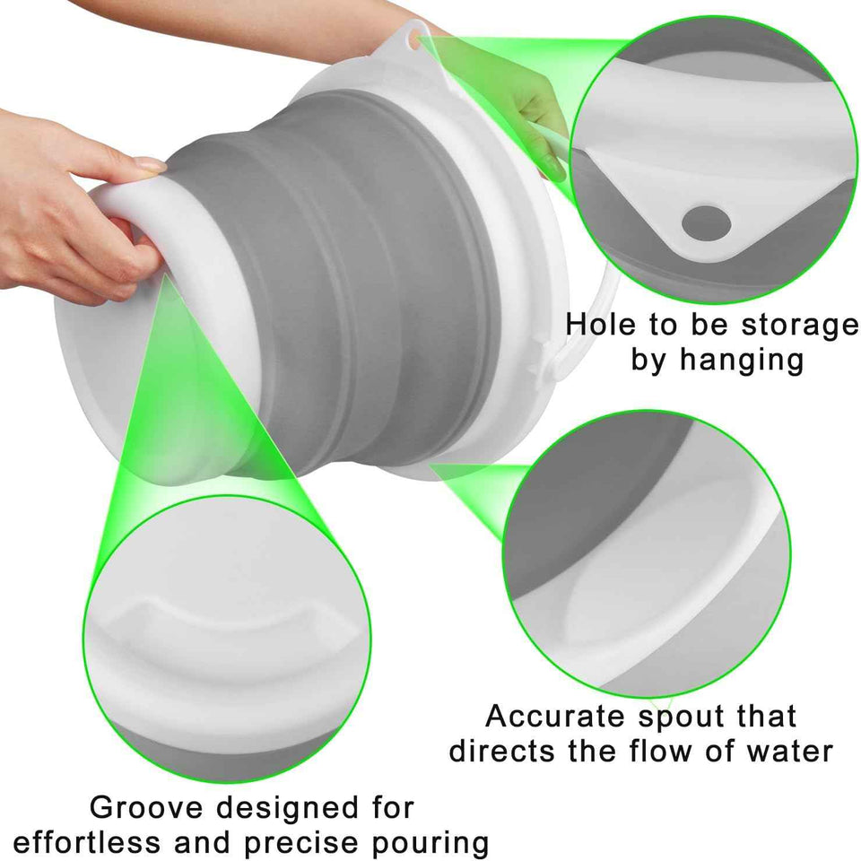 silicone collapsible mop bucket 5l household cleaning ice bucket no wringer