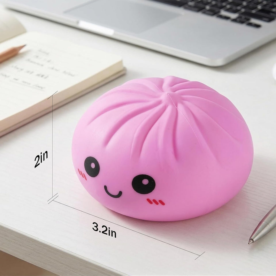 Dumpling Squishies, Glitter Dumpling Mystery Box, Colorful Dumplings Stress Balls Fidget Sensory Toy, Stocking Stuffers with Food Steamer Stretchy Desk Toys