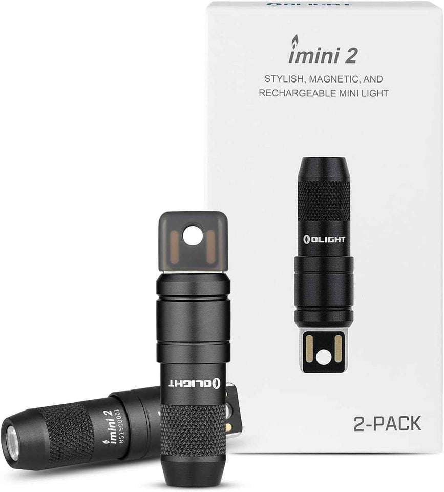 OLIGHT IMINI 2 EDC Rechargeable Keychain Flashlight, 50 Lumens Compact and Portable Mini LED Keyring Lights with Built-in Battery Ideal for Everyday Carry and Emergencies (Black)