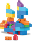 MEGA BLOKS First Builders Toddler Blocks Toys Set, Big Building Bag with 80 Pieces and Storage, Blue, Ages 1+ Years